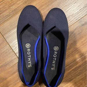 Rothy’s Maritime Navy Blue Round Toe Flats | 8